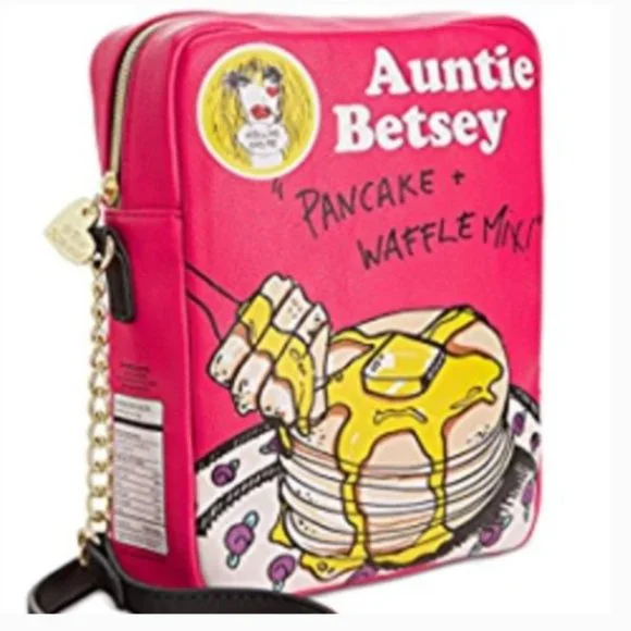 NWT Betsey Johnson Pancakes Flap Jacks Crossbody - Picture 1 of 9